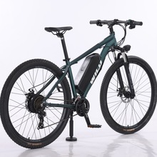 厂家批发山地锂电自行车高碳钢48V350W成人变速越野减震油刹断电