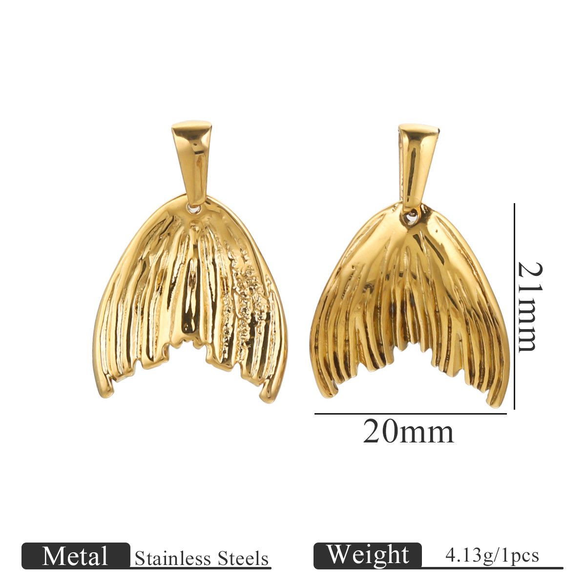 Colgante de acero inoxidable estilo múltiple oso amor gotas de agua Durian cola diamante accesorios joyería DIY