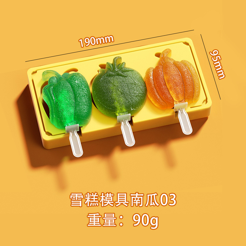 Molde de helado de silicona de dibujos animados hogar DIY paleta flor helado anti-olor cubierta de polvo molde de helado