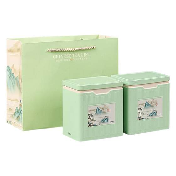 New White Tea Gold Bud Universal Box Square Tinplate Box Two Two 0.25kg Tea Cans Cans Packaging Gift Box