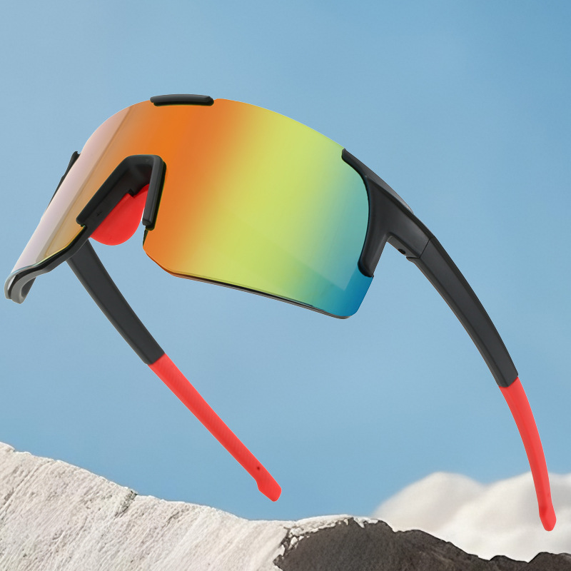 Cross-Border Colorful Cycling Sunglasses, Outdoor Windproof Sports Sunglasses, Unisex Mountaineering Anti-Uv Glasses