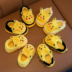 Winter Children's Cotton Slippers for Girls, Home Cute Cartoon Warm Non-slip Indoor and Outdoor Baby Cotton Shoes Parent-Child Shoes