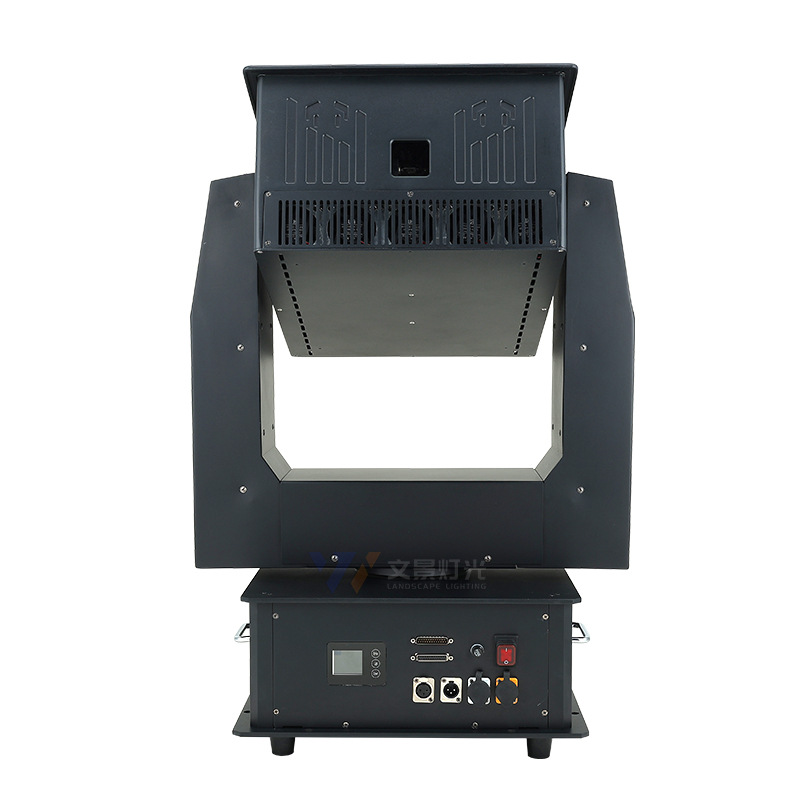 Wenjing luz láser de animación de sacudida de cabeza impermeable de alta potencia iluminación escénica al aire libre luz láser de techo al aire libre emblemática