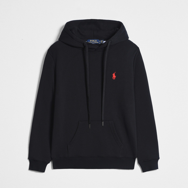 Pullover black with red label