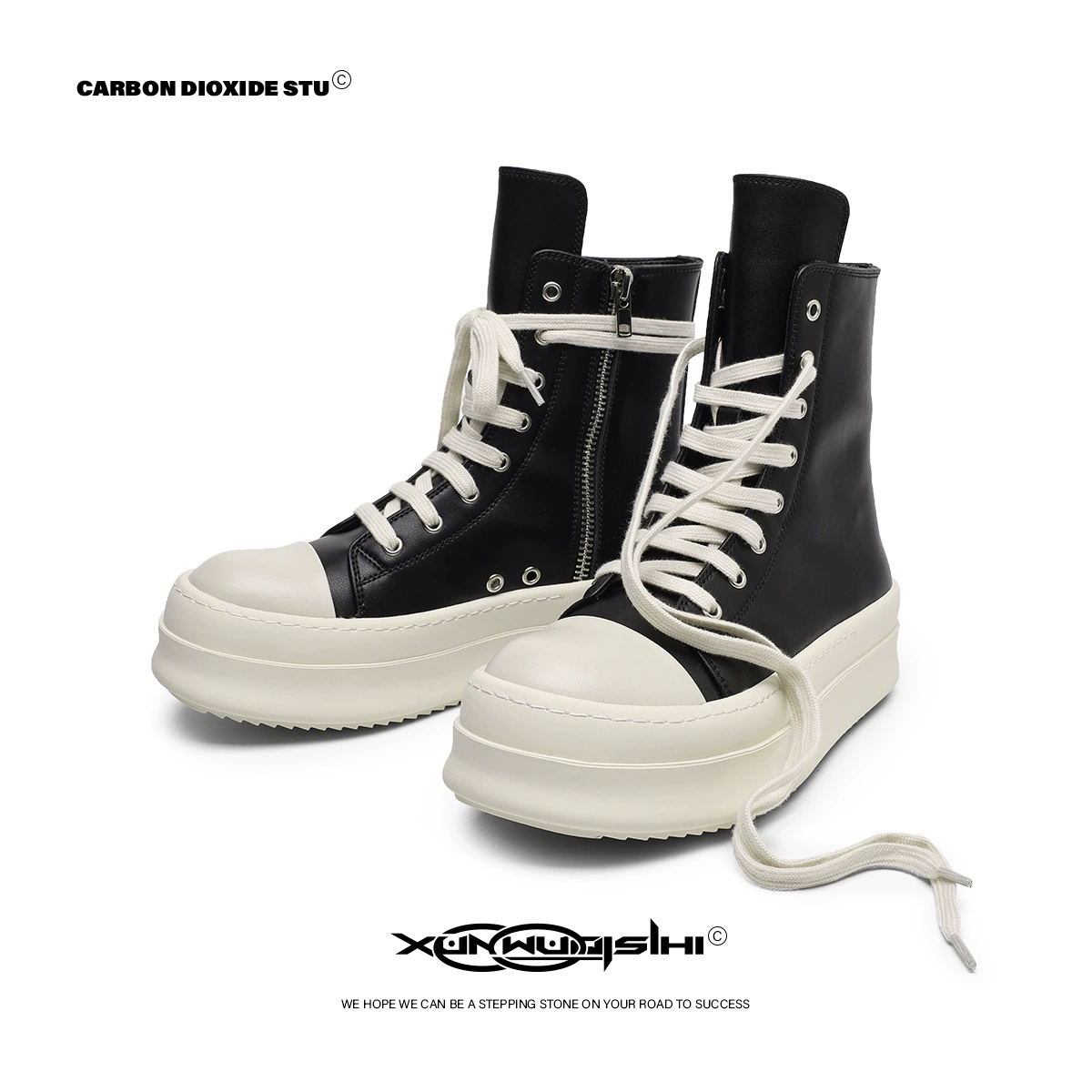 2024 новые темные кожаные мужские и женские пары туфли с толстой подошной высокой обувью