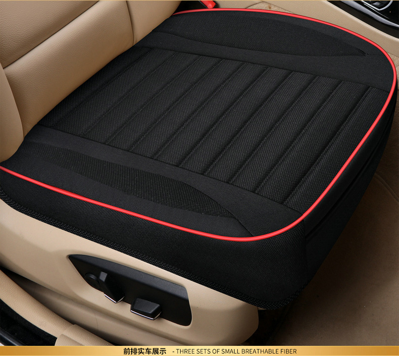 Car Seat Cushion Linen Universal for All Seasons New Three-Piece Set Manufacturer Car Seat Cushion Front and Passenger Square Cushion