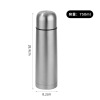 Bullet stainless steel, capacious glass, street handheld sports bottle for traveling with glass, fall protection