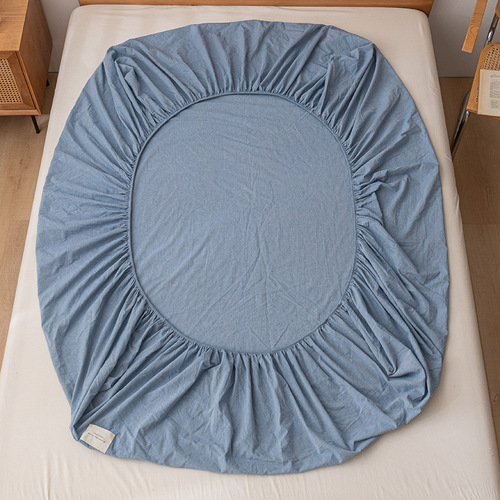Fitted sheet single piece washed cotton pure bedspread sheet Simmons mattress dustproof protective cover cover all-inclusive anti-slip mattress cover