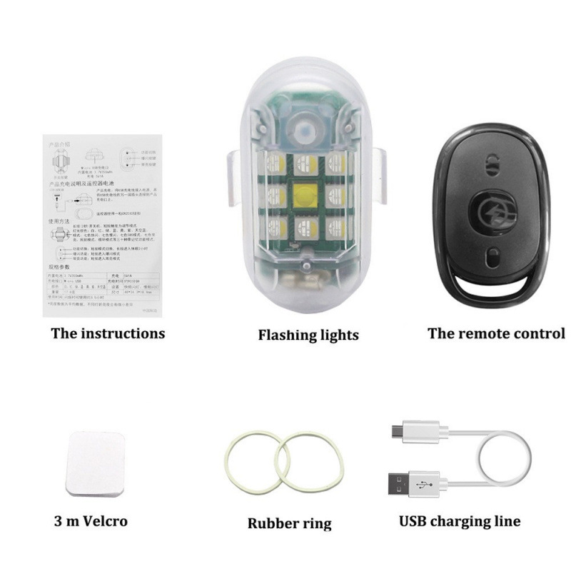 Motocicleta eléctrica LED flash luz de avión luz trasera de bicicletas auto decoración luz de advertencia luz piloto