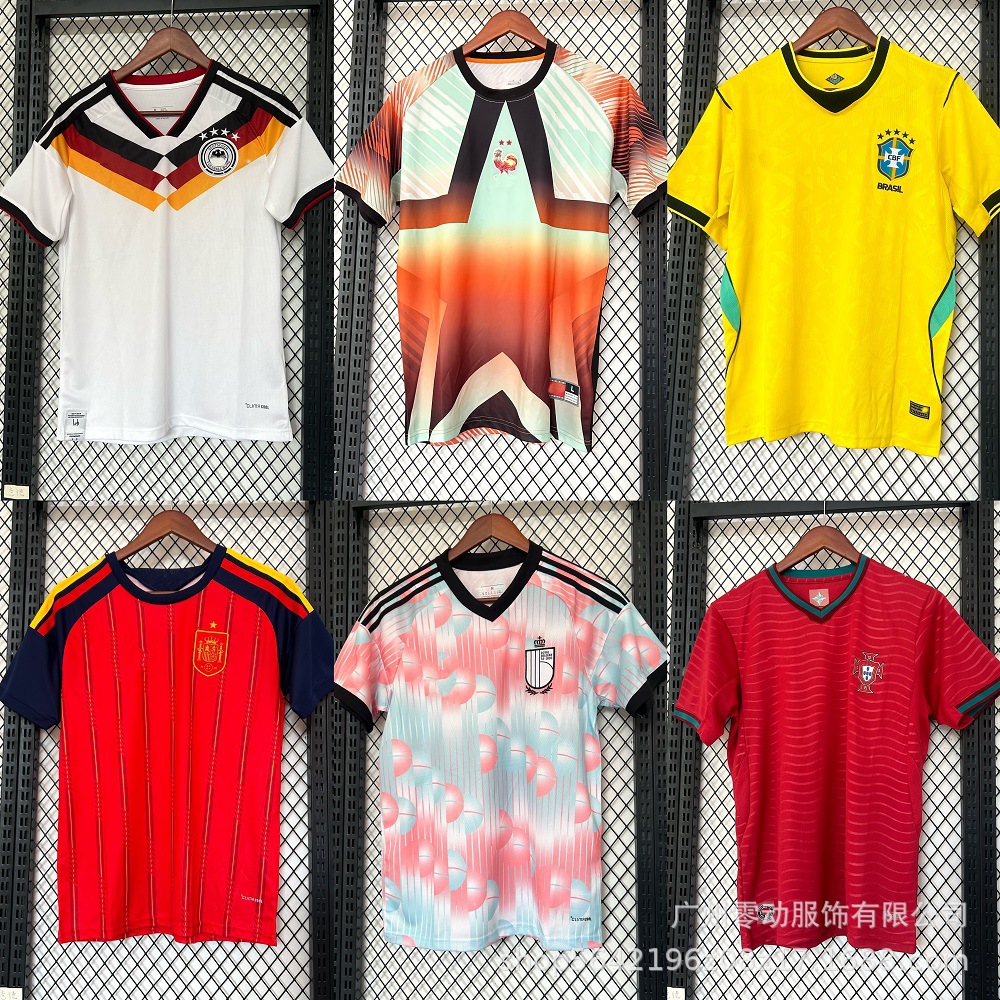 Camisetas de la Selección Nacional México Países Bajos Argentina Portugal Nigeria Brasil Francia Uniformes de Fútbol