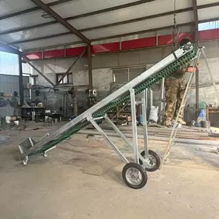 有机肥料移动式小型传送带 玉米装车800款带式输送设备 装车挡板