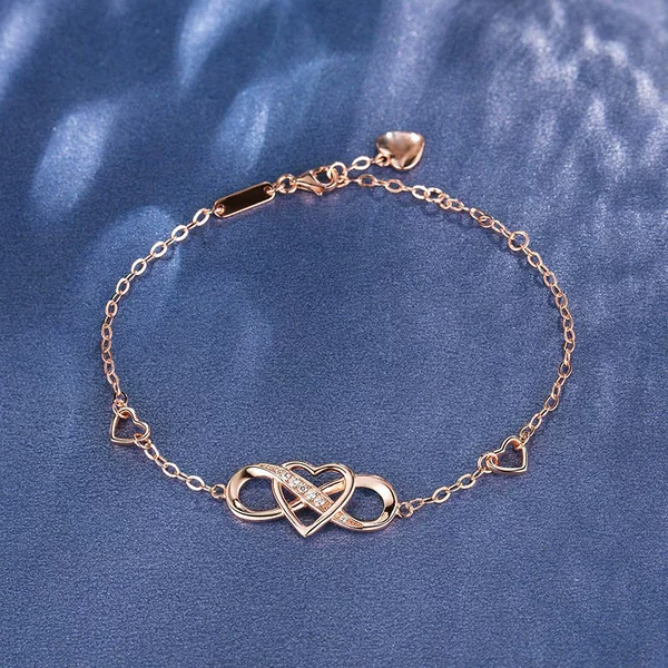 Red Riding Book with Love Figure 8 Cross Bracelet Women's Fashion All-match Heart-shaped Hand Jewelry Cross-border Wholesale