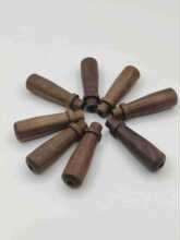 厂家定制黑胡桃木手柄跳绳手柄通孔木柄厨具木把手园林工具木柄