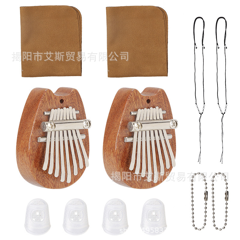8 teclas mini Kalimba delicado dedo pulgar piano Marimba música accesorios colgante regalo