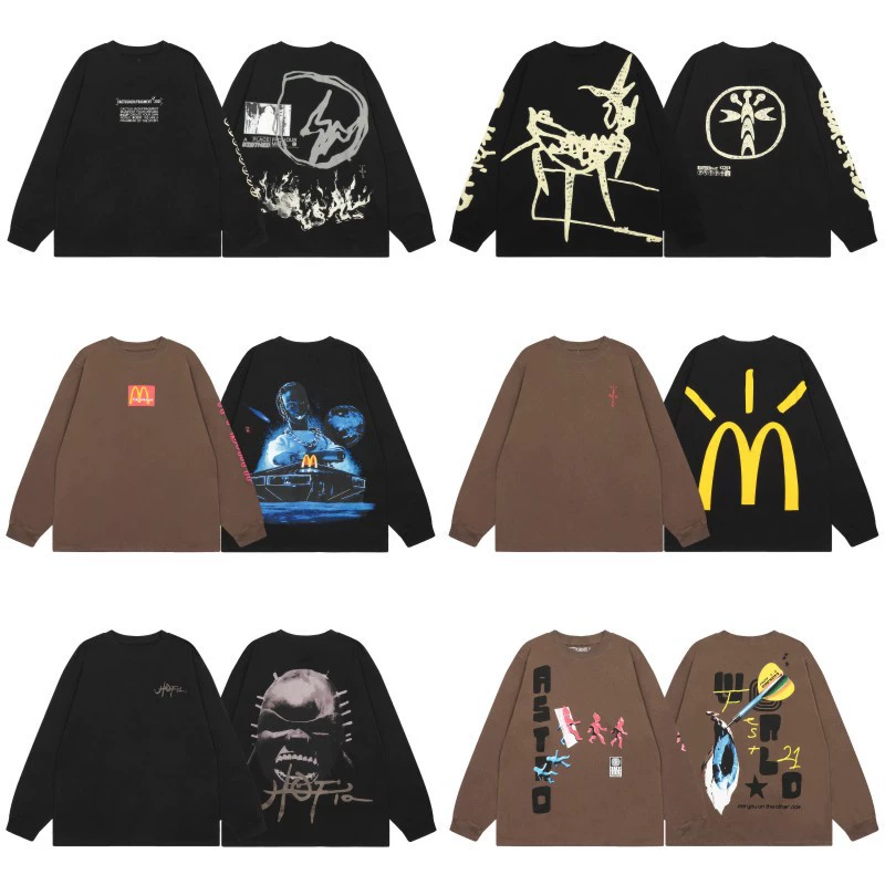 Американский модный бренд Travis Scott, тонкая толстовка для мужчин и женщин, топы для пар, TS, толстая осенне-зимняя рубашка с длинными рукавами