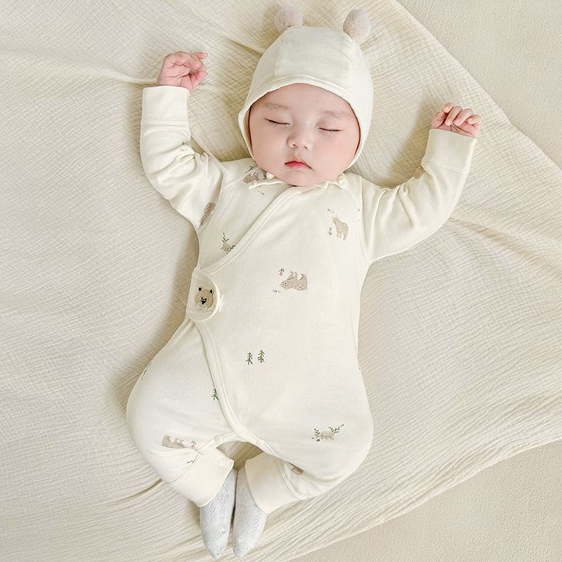 Ropa de bebé recién nacido primavera, otoño, invierno nacido algodón base 0 calor marzo monje harina recién nacido bata bata