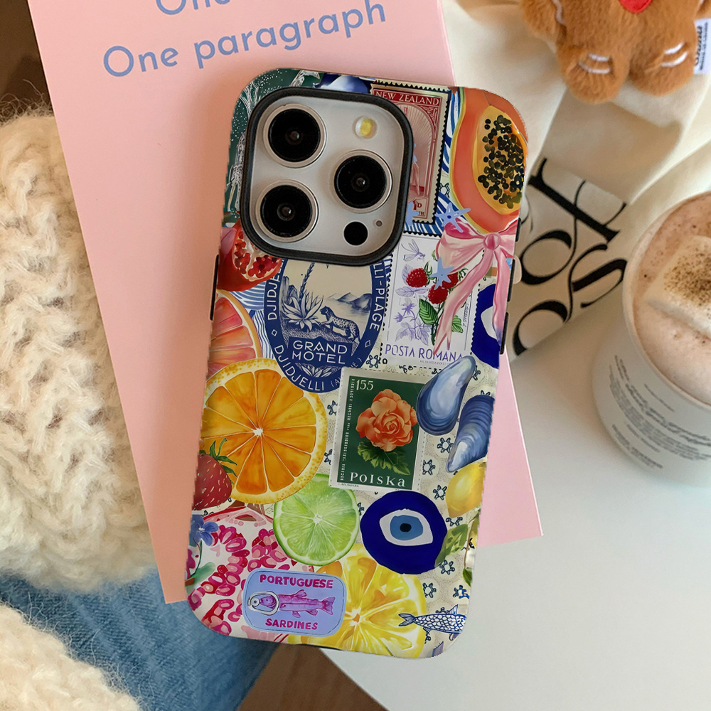 35g Weight iPhone Applicable Brands Phone Cases Classification Feilin Material Fruit Pattern Simple Style Style Feilin Fruit Simple Style Phone Cases Phone Accessories 1