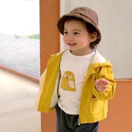 儿童外套卡通连帽男女童宝宝上衣2025春秋新款婴儿洋气时髦风衣潮