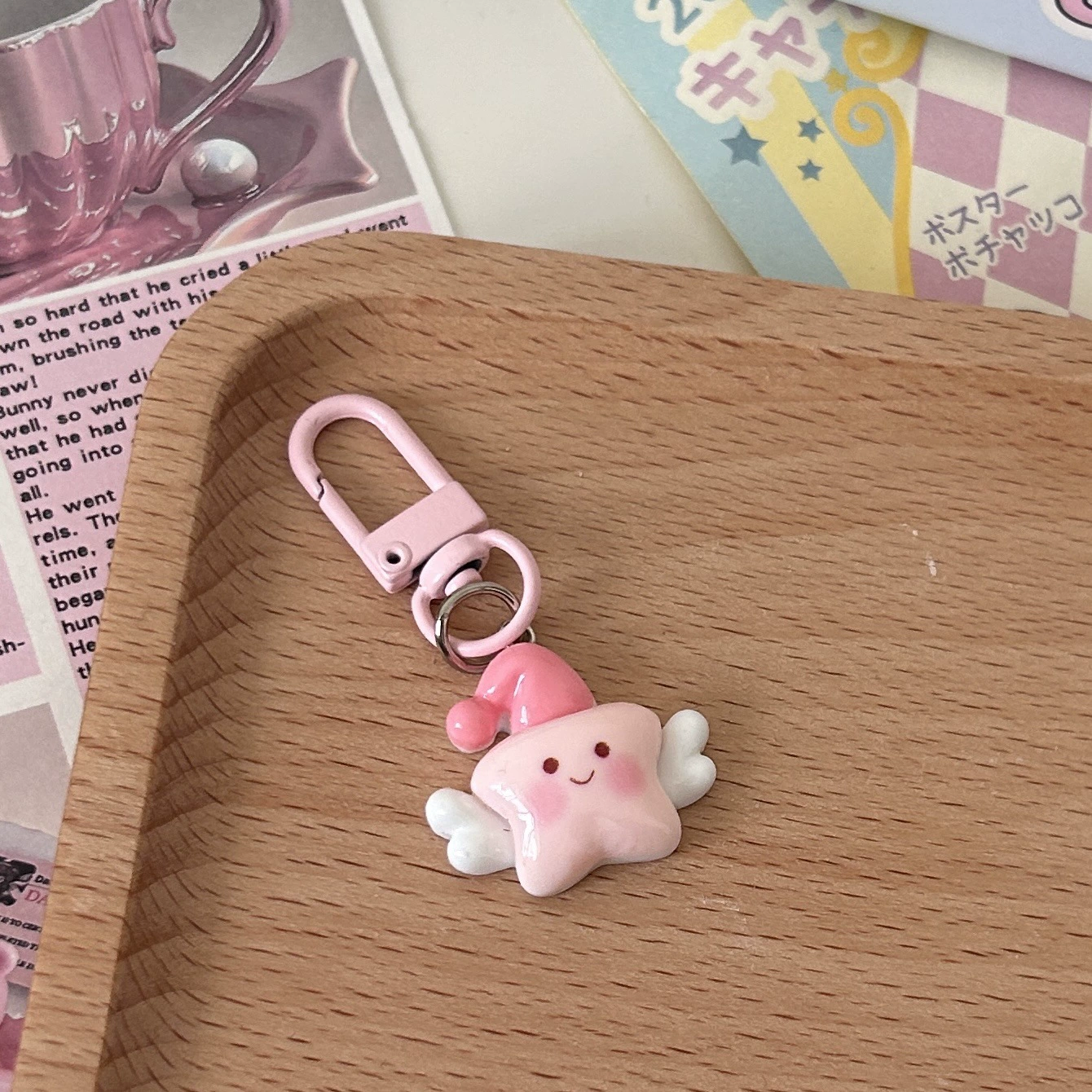 Hat, cartoon keychain, pendant, accessory, Birthday gift