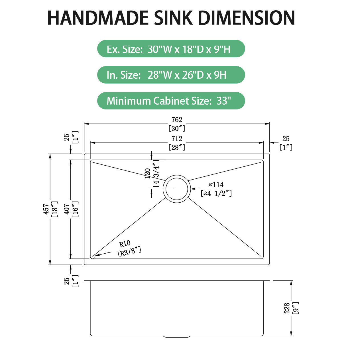 30* 18*9inch =762MM*457MM*228MM