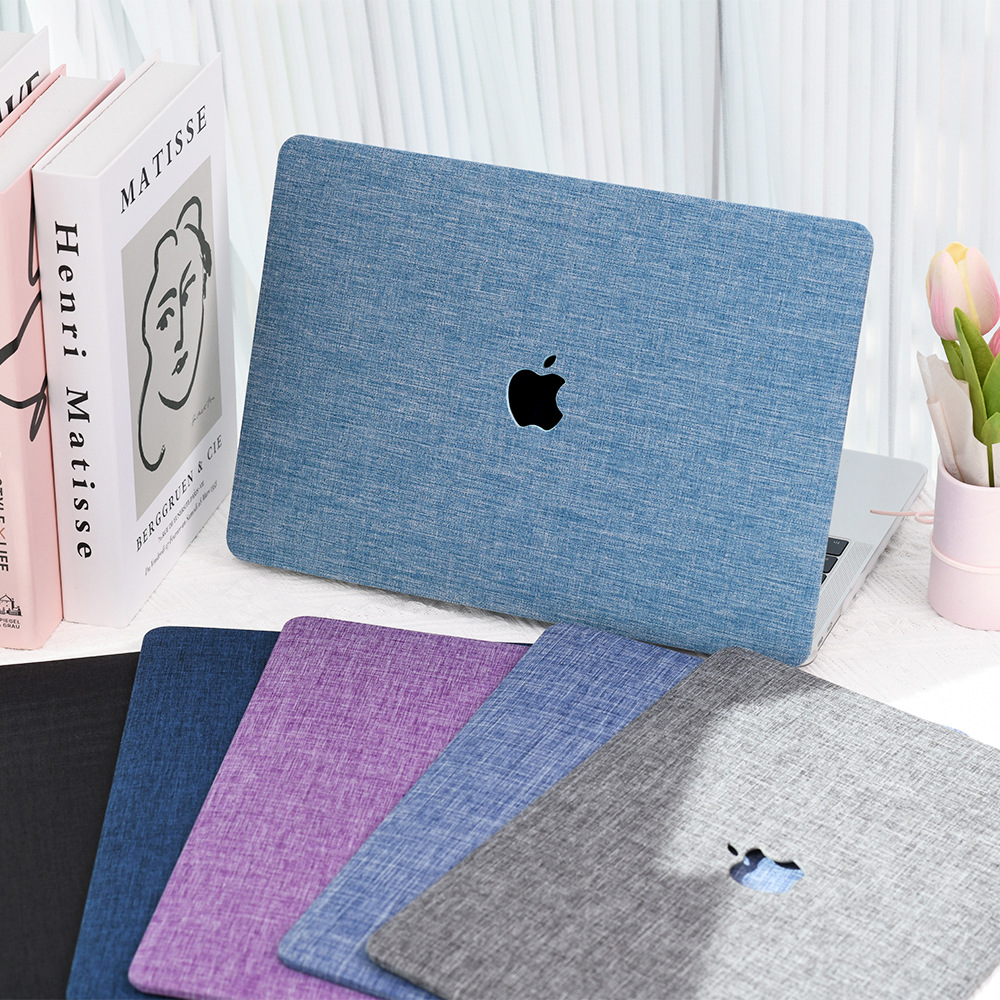 适用苹果笔记本保护壳air15pu皮壳pro macbook保护套布纹电脑外壳