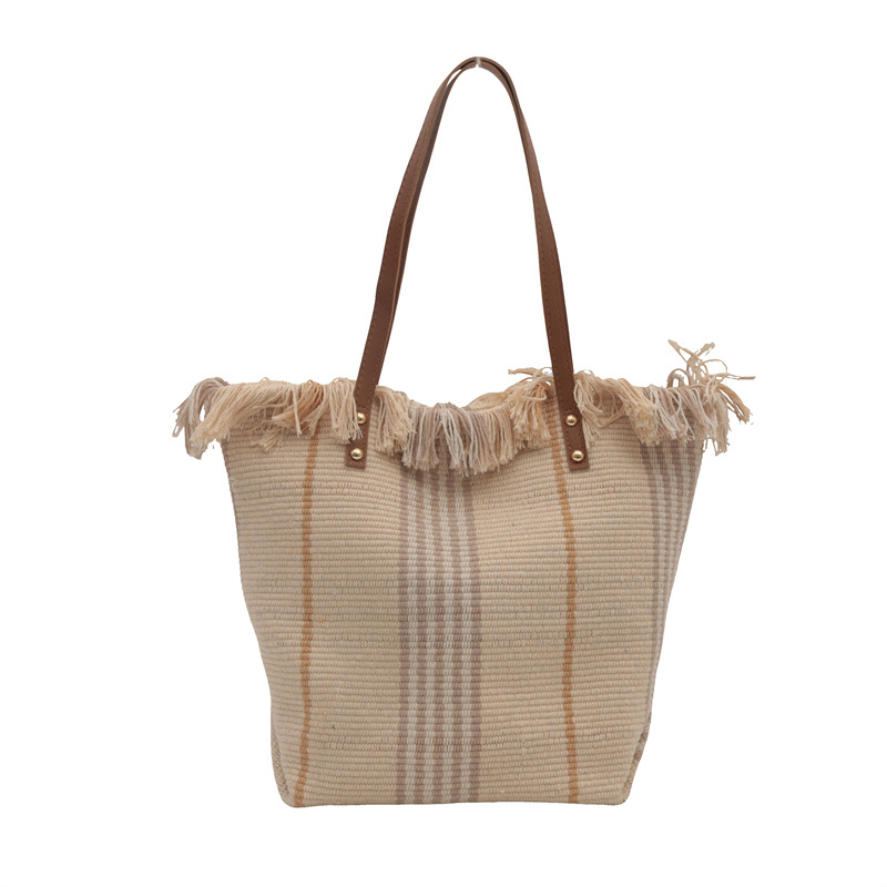 Bolsa de tejido de bordilla de tejido para mujeres 2024 nuevo nicho de diseño de moda bolsa de moda bolsa de gran capacidad de personalidad bolso de hombro