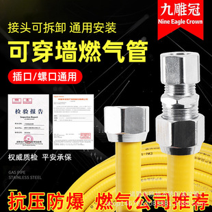 Gas Pipe Metal Hose 304 Stainless Steel Natural Gas Pipe Corrugated Pipe Gas Pipe Through-Wall Perforated Gas Pipeline