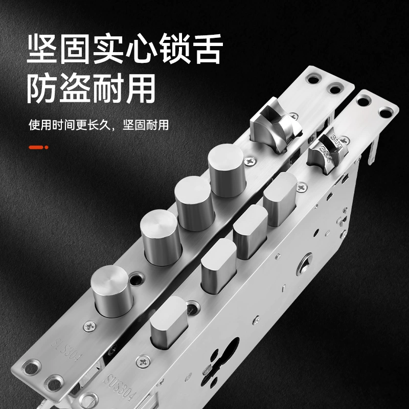 Корпус замка с защитой от кражи, дверной замок с отпечатками пальцев, цельнометаллический квадратный язычок, цилиндрический механизм защиты от помех, двойной живой двойной быстрый пароль, корпус умного замка