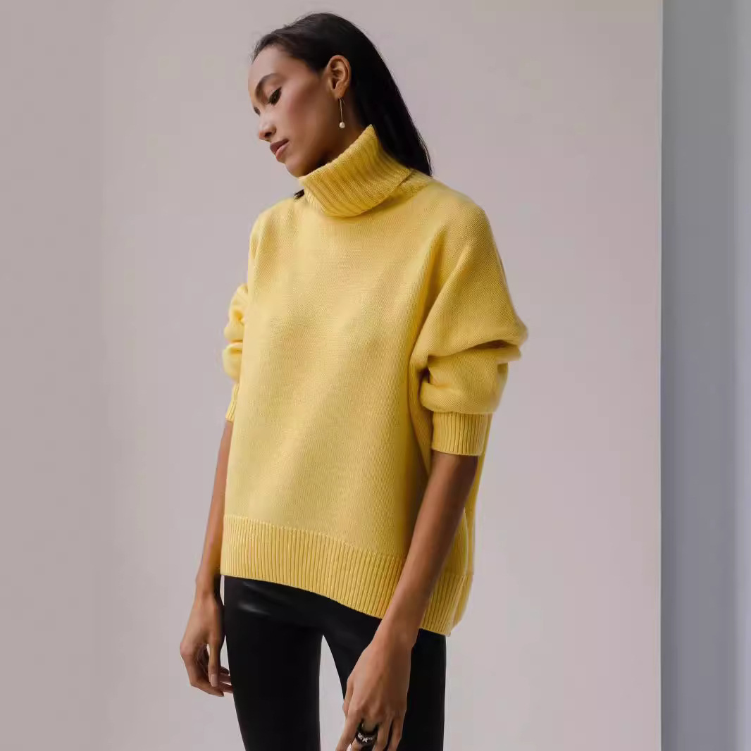 Luxury Alpaca Wool High-Neck Sweater – Ultra-Soft Anti-Pilling Pullover (S-XL, 16 Colors, Minimalist Chic Essential)_voghion.com