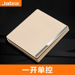 廠家批發國際電工開關插座香檳金大板86型家用一開雙五孔USB插座