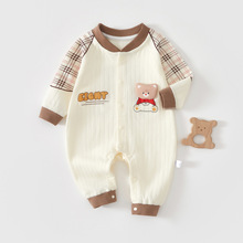 宝宝连体衣春秋婴儿春装新生儿开春衣服纯棉睡衣男女无骨哈衣爬服