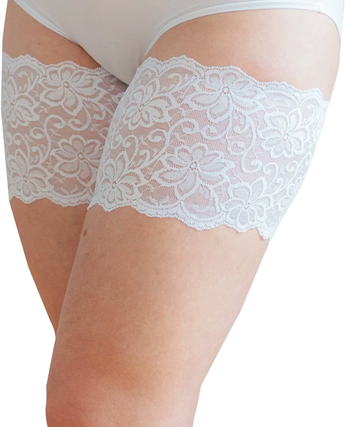 Non-slip Lace Thigh Bands, Elastic Anti-Chafe Gaiters, European Style — Multiple Sizes