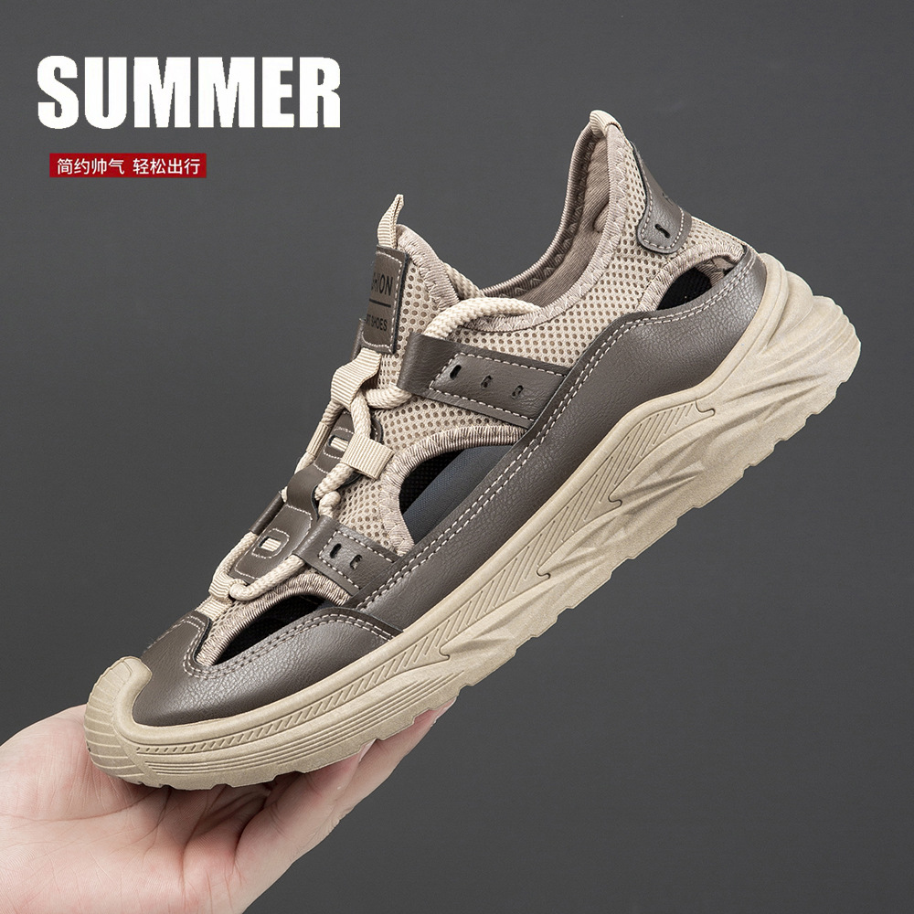 Men's Shoes Summer New Outer Wear Beach Sports Casual Breathable Sandals Men's Outdoor Toe-Toe Shoes