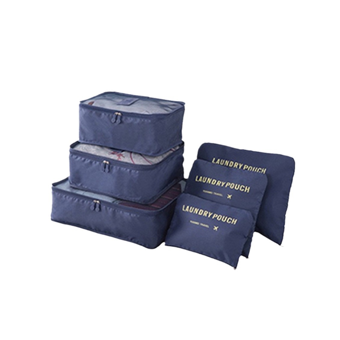 Viaje de negocios maleta de viaje bolsa de almacenamiento conjunto pequeño conjunto de ropa de seis piezas zapatos de acabado de bolsa de acabado