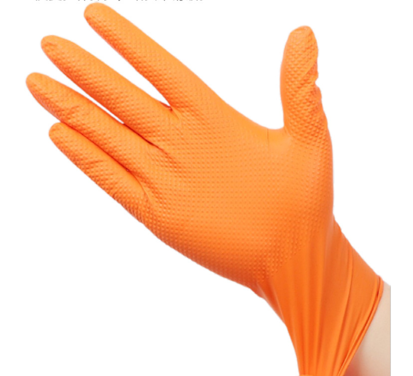 Guantes protectores duraderos, gruesos, resistentes a ácidos y álcalis para reparación de automóviles, anticorte, mantenimiento, resistentes al desgaste, sin polvo, con patrón de diamante, anticorte y antiarañazos