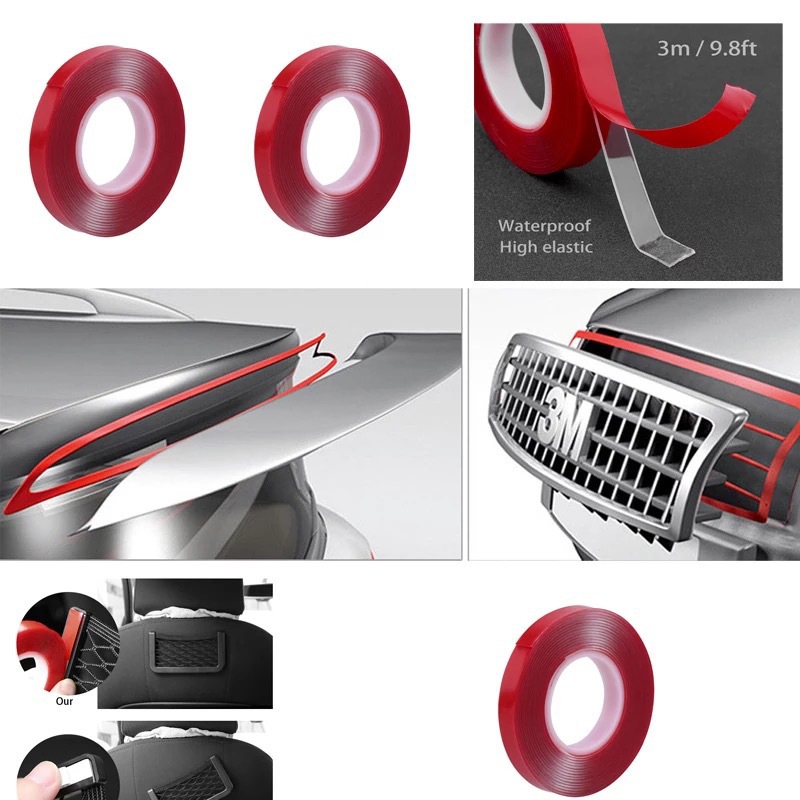 纳米透明亚克力海绵无痕双面胶红膜double sided redline tapes