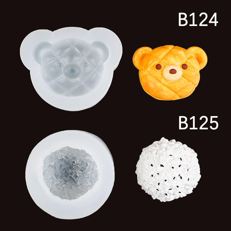 Rice Ball Cute Bear Pineapple Shape Silicone Mold Chocolate Mousse DIY Baking Cake Mold