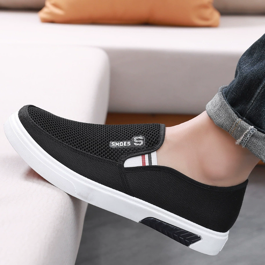 Обувь из дышащей сетки, мужские не воняющие ножки, легкая тонкая мужская Тканевая обувь, летние сандалии без шнуровки, Мужская сетчатая обувь, обувь из полой ткани