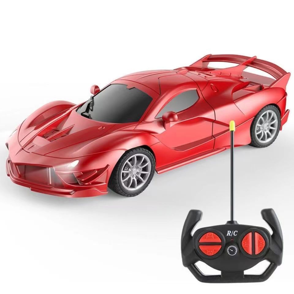 Coche de carreras eléctrico con control remoto para niños, Ferrari 1:18, con luces inalámbricas, exclusivamente disponible para ventas transfronterizas.