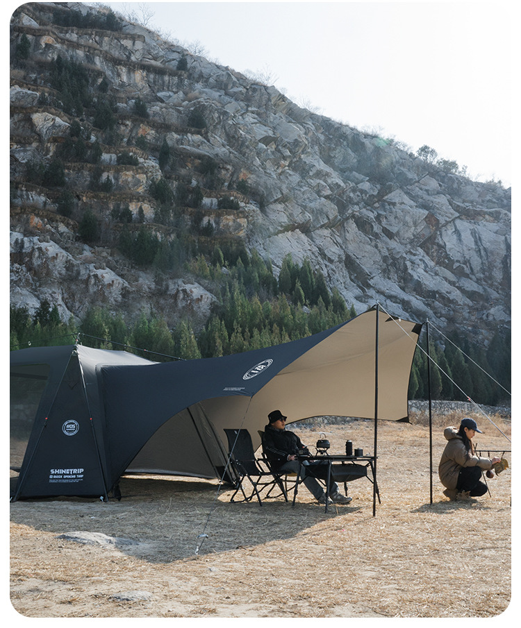 Shinetrip05 Series Extra Large Size Quick Construction Waterproof Silver-Coated Canopy Sun Protection Camping Style Automatic Dome