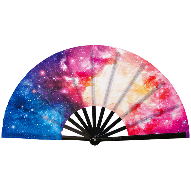 Abanico Plegable de Kung Fu de Plástico, Colorido, para Conciertos y Fiestas