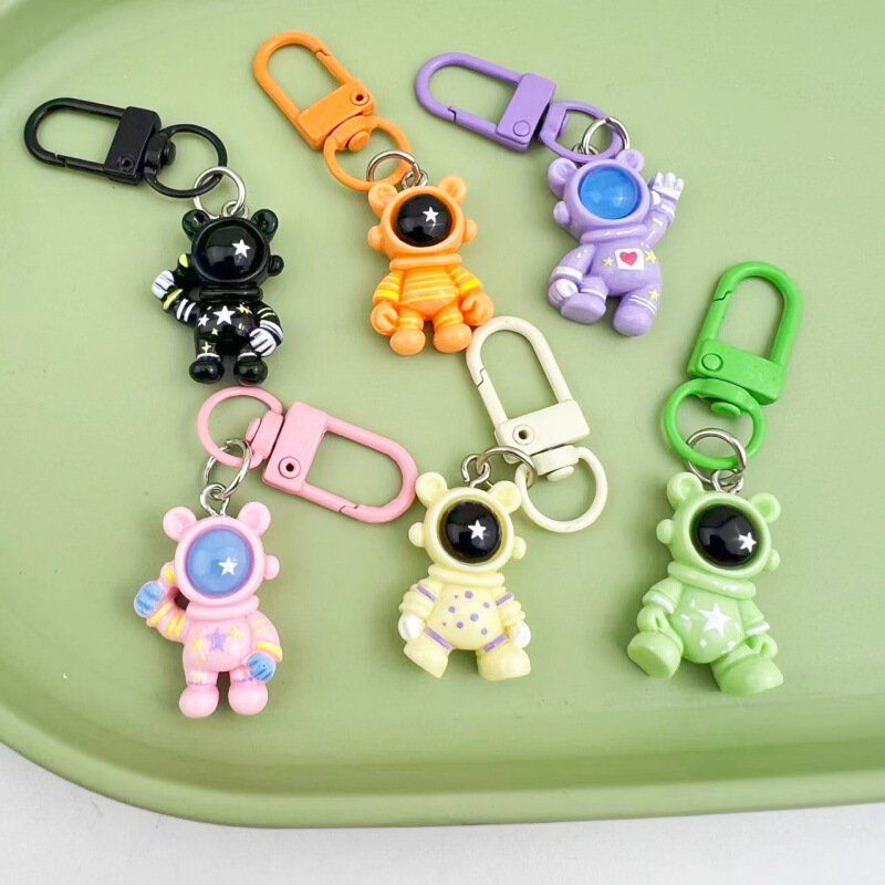 Cross-Border Hot-Selling Cartoon Space Cute Rabbit Keychain Pendant, Cute Girl's Bag Accessory, Children's Prize, Student Gift Wholesale