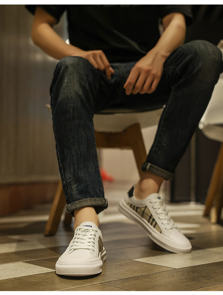 2023 neue Mode-Kaliko-Turnschuhe für Herren, atmungsaktiv, trendig, lässig, weiße Schuhe, Low-Top-Turnschuhe, Außenhandel, heißer Verkauf_voghion.com