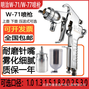 Meiji W-71 Spray Gun W-77 Paint Spray Gun High Atomization Furniture Car Topcoat Spray Gun Meiji Spray Gun