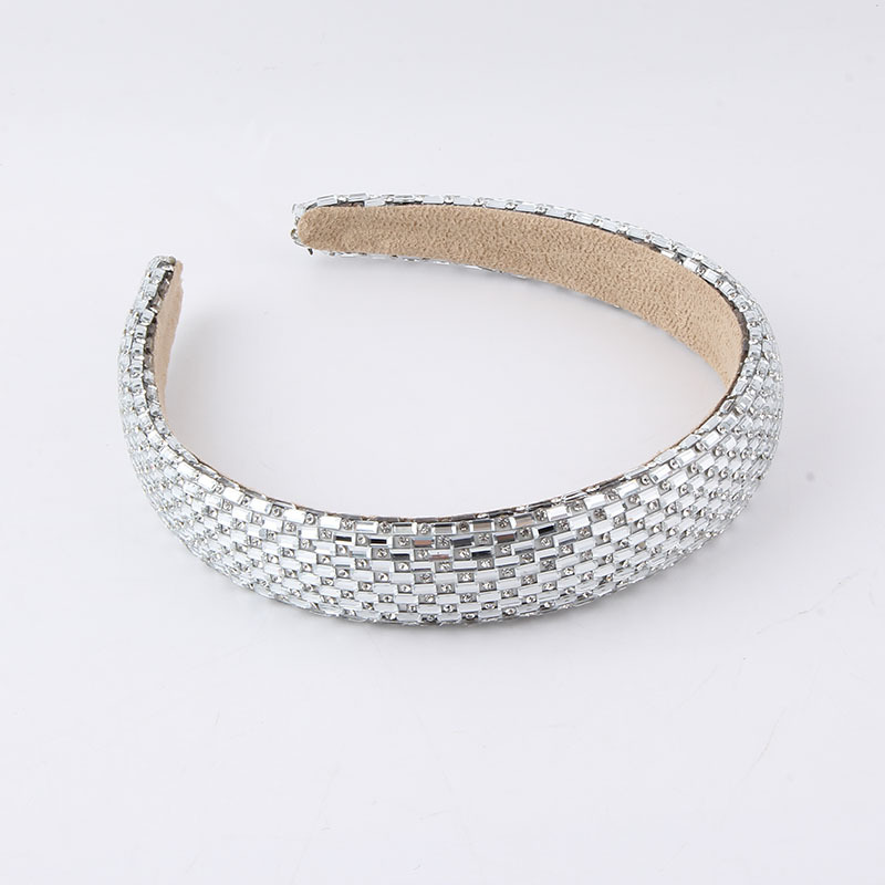 Fashion Solid Color Sponge Inlay Artificial Diamond Hair Band 1 Piece display picture 5