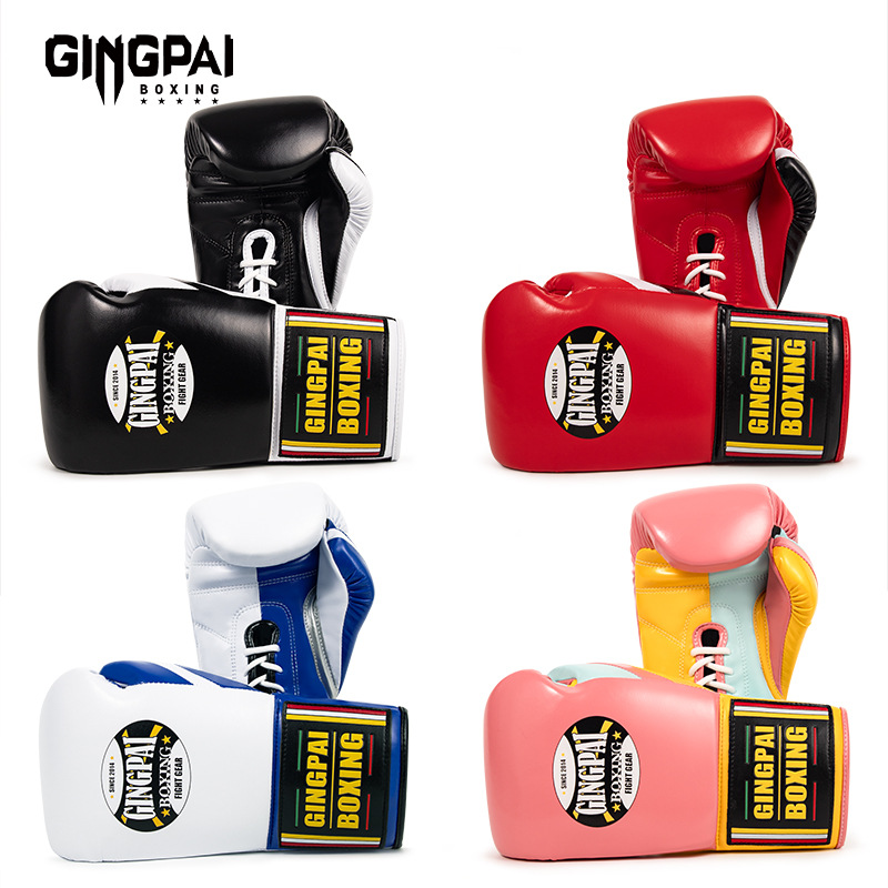 Professional Boxing Gloves for Adults, Men and Women, Lace-Up Gloves for Fighting, Sparring, Combat Training, Target Practice, Sandbag Training, and Actual Competitions
