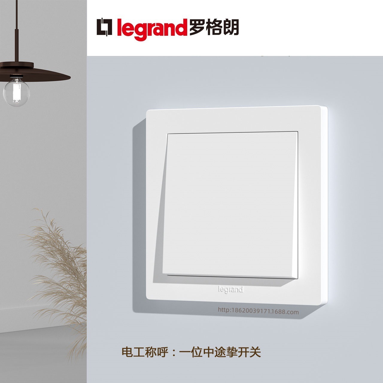 Legrand/罗格朗 博蕴系列 一位中途挚开关_玉兰白 ES311B