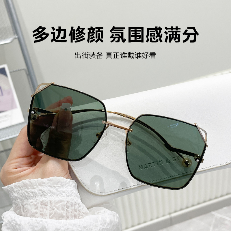 Nueva protección solar gafas de sol de las mujeres js8566 moda calle tiro metal nylon gafas de sol conducción gafas de sol