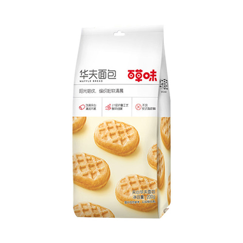 Baicaowei waffle bread 200g hand-torn bread filling breakfast food bagged cake pastry