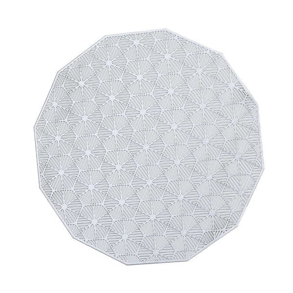 Polígono bronceado mantel hueco de oro y plata hexagonal antideslizante estera de la tabla de montaña estera de aislamiento decorativo occidental al por mayor